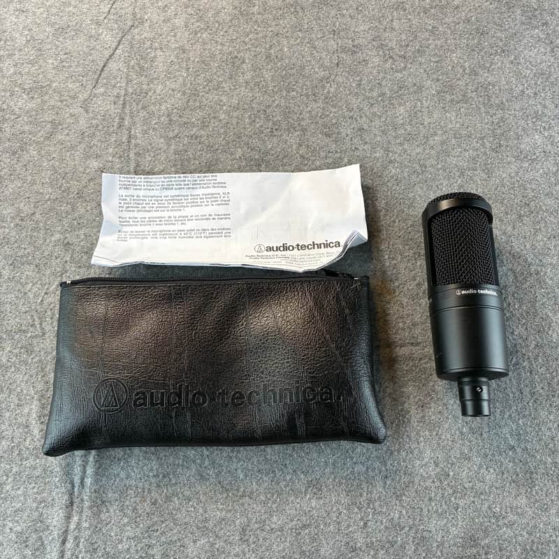Audio-Technica AT2020 Large Diaphragm Cardioid Condenser Microphone 2010s - Black image 1