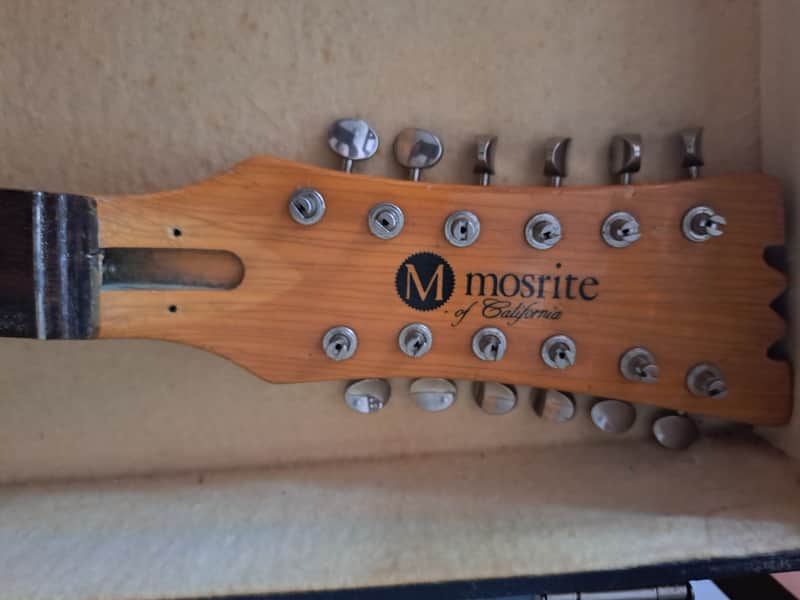 Mosrite Celebrity 12 string neck w/o tuners. 1960s - Natural image 1