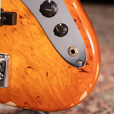 Fender Custom Shop Artisan Maple Burl Relic Jazz Bass - Honey Burst with Hardshell Case image 15