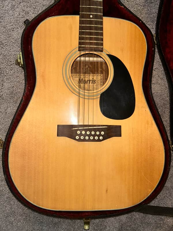 Morris B-28 12-String Acoustic Guitar Made in Japan w/ Hard Case image 1