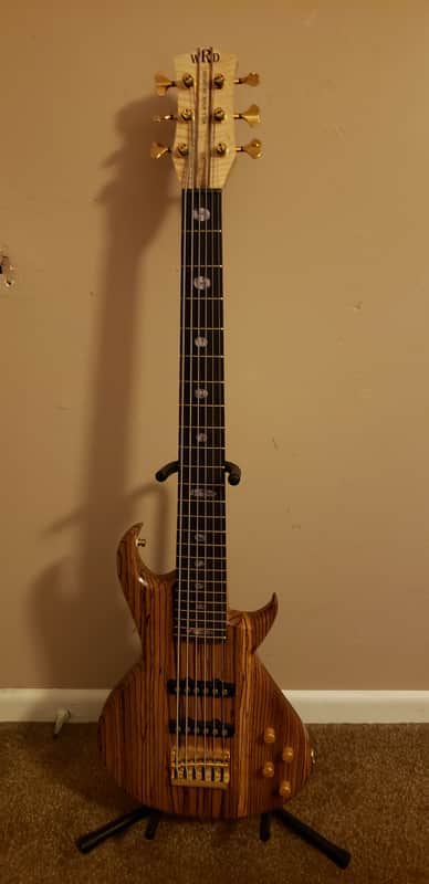Will Rose Designs Custom 6 string bass - Clear Natural Zebrawood image 1