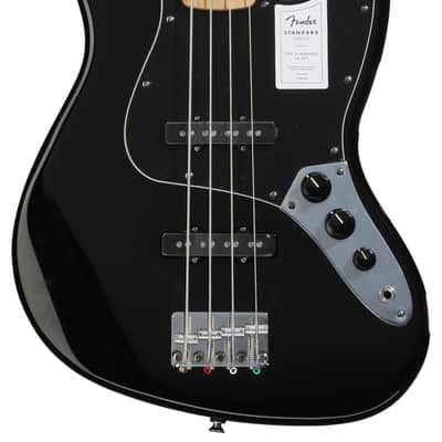 Fender Standard Jazz Bass - Black with Maple Fingerboard image 1