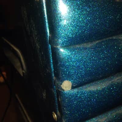 Kustom 150 4x10 combo 70's Green Sparkle Tuck & Roll image 8