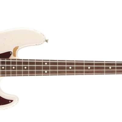 Fender Flea Jazz Bass RW Roadworn Shell Pink image 3