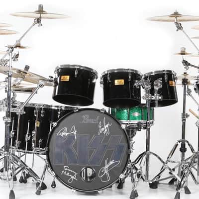 KISS, Eric Singer 2015 Kiss Kruise Pearl/Zildjian Complete. Signed by Entire Band! image 1