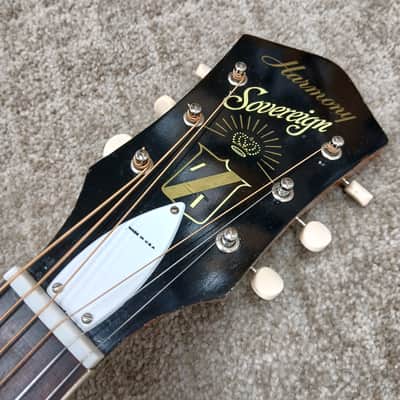 Vintage 1969 Harmony Sovereign H1203 w/ Hard Shell Case image 11
