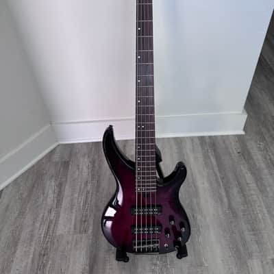 Yamaha TRBX 605FM 5-String Bass, Dark Red Burst / Rosewood image 9