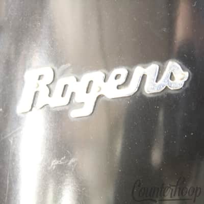*Rogers 14x10"Jet Black Pearl Concert Tom Drum Powertone Swivomatic Vintage 70s* image 2