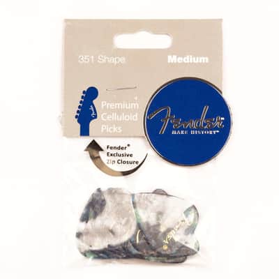Genuine Fender® 351 Premium Picks, 12 pack, Ocean Turquoise Medium 198-0351-808 image 1