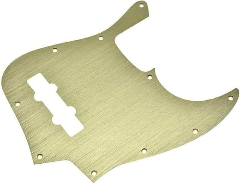 Jazz Bass Brushed Aluminum Pickguard - Gold image 1