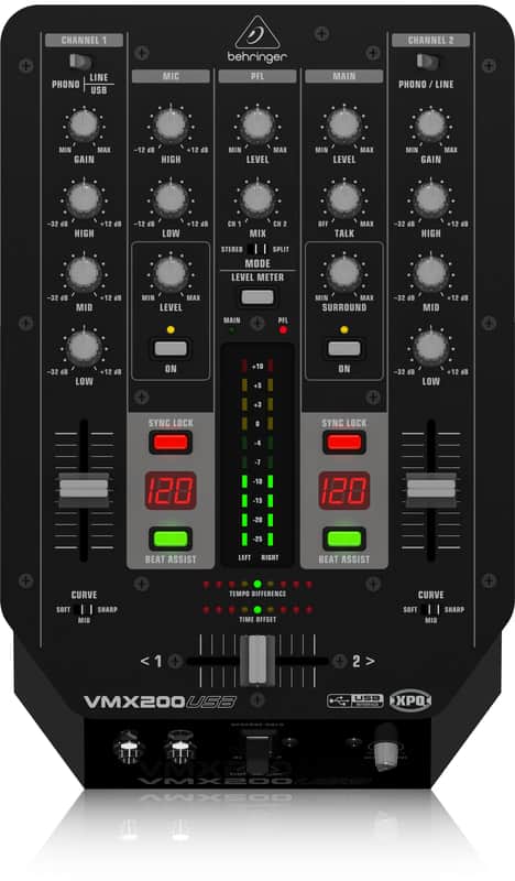 Behringer Pro Mixer VMX200USB 2-Channel DJ Mixer and Interface image 1