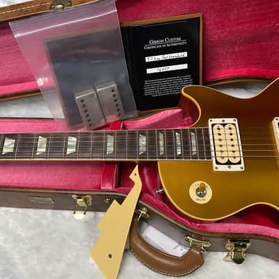 MINT! Gibson Custom Shop '57 Les Paul ALL OVER Double Gold Reissue - VOS - Uncovered Double White Pick-Ups - Authorized Dealer - Only 8.25 lbs - G07383 image 13