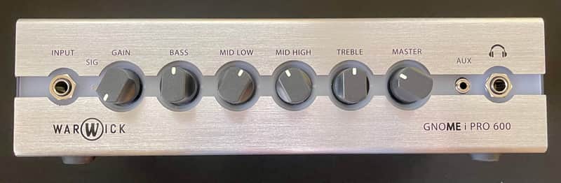 Warwick Gnome i Pro 600-Watt Pocket Bass Amp Head with USB Interface 2023 - Present - Silver image 1