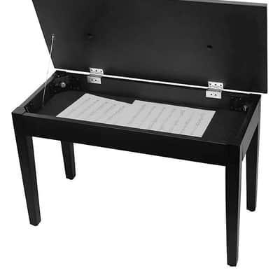 On-Stage KB8904B Furniture-Style Flip-Top Duet Piano Bench - Black image 3