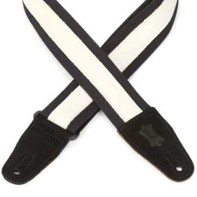 Levy's MC2CG 2-inch Cotton Combo Guitar Strap - Black Creme image 2