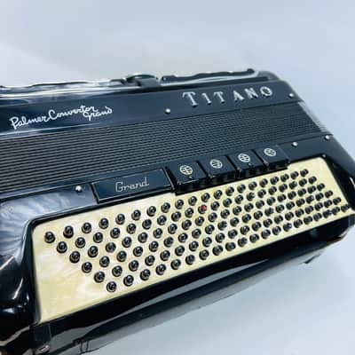 VTG Titano Palmer Converter Grand Piano Accordion Black LMH 41 Keys 120 Bass image 14