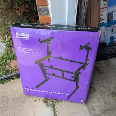 On-Stage Folding-Z Two Tier Keyboard Stand KS7365EJ - Heavy Duty - New image 3