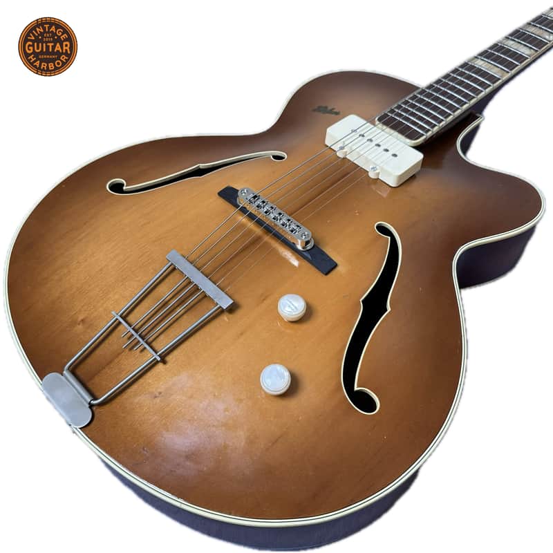 Hofner 4550 S - 1950s archtop guitar - fretjob, electrified, player - Very Good