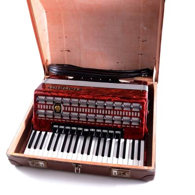 German Made Top Piano Accordion Weltmeister Serino - 120 bass, 16 registers (11 + 5 switches) + Shoulder Straps & Hard Case ~ LMMH - Video image 18