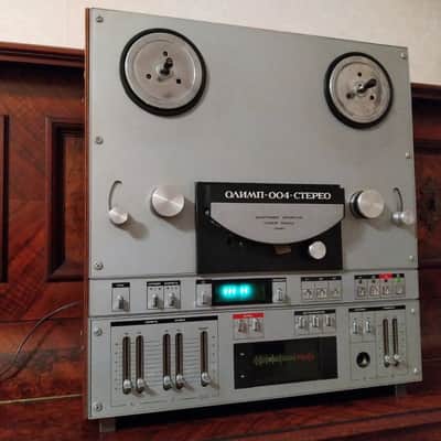 OLIMP 004 Stereo Reel to Reel Tape Recorder 1987 Serviced Working USSR Vintage image 3
