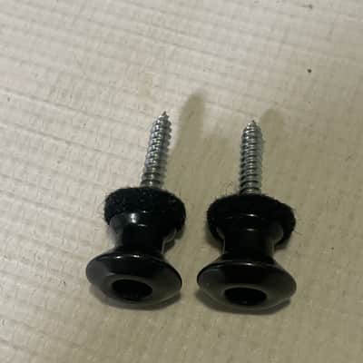 Used Jim Dunlop Electric Guitar Black Strap Lock Buttons Set #2 image 2