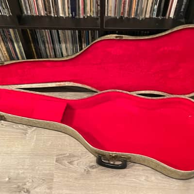 Vintage 1960’s 2 Tone Guitar Case Black / Cream Tweed w Red Interior Harmony Stratotone Danelectro Silvertone Regal Kay Gibson Gretsch Mosrite Burns image 7