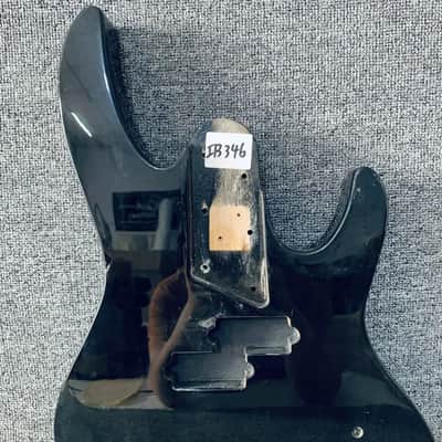 Glossy Black 4 String Bass Basswood Body image 7