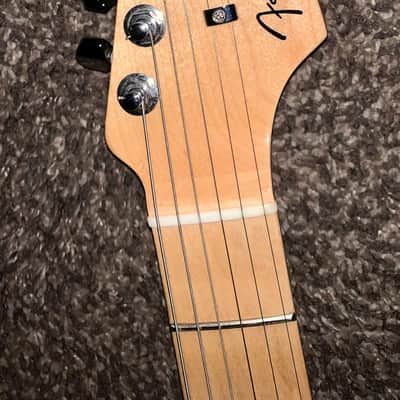 2018 Fender American Elite Stratocaster electric guitar in Sky Blue Burst Finish made in the usa ohsc image 2