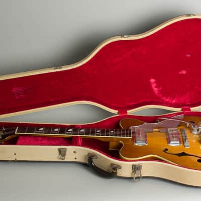 Kay K-775 Jazz II Thinline Hollow Body Electric Guitar (1961), original two-tone hard shell case. image 10