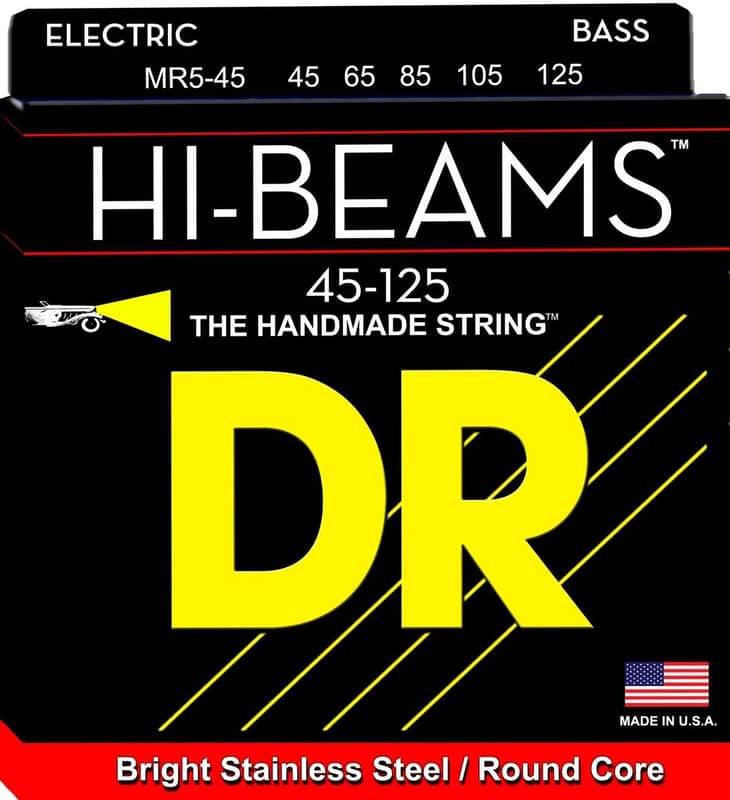 DR Strings MR545 Hi Beam 5-String Bass Strings 45-125 image 1