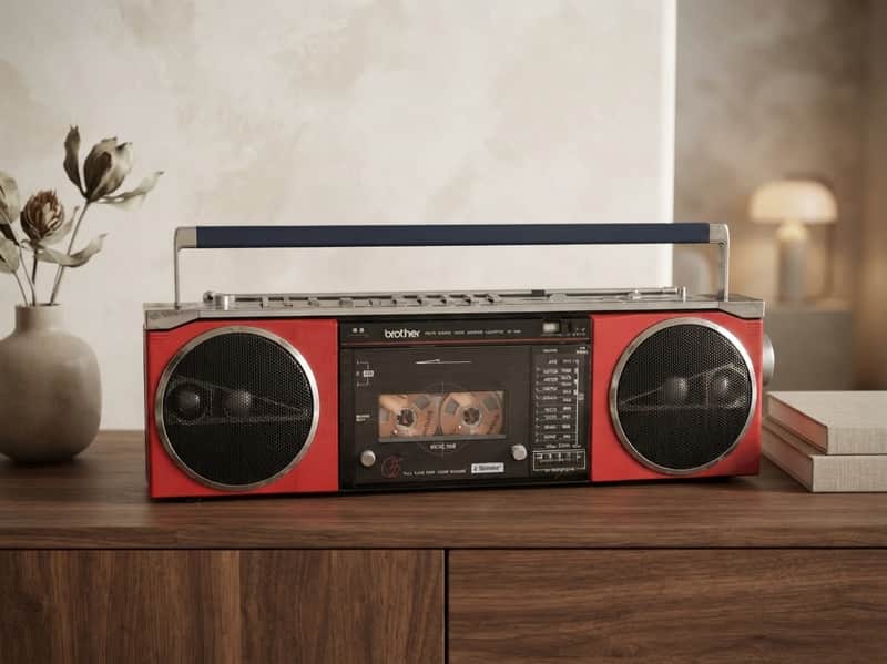 Sanyo U4 SLIM Rare Vintage Boombox Tested Stereo Cassette Radio Warranty image 1