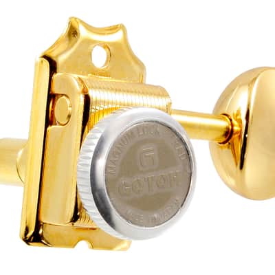 Gotoh SD91-MGT 6-In-Line Vintage Style Locking Tuning Keys, 15:1 - GOLD