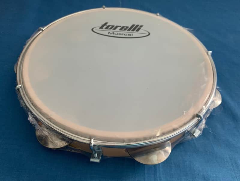 10" Torelli Brazilian Handmade Pandeiro Tambourine Nylon Skin and Wood Color Inject Plastic Body image 1