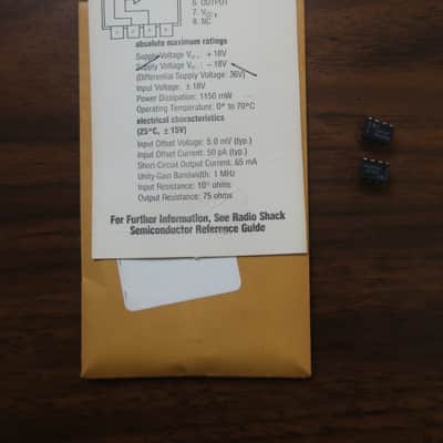 2 Vintage TL091 N-FET Single Operational Amplifier (Op-Amp) Chips Fits ARP Oberheim OB-8 Sequential Circuits Prophet-5 E-mu Drumulator SP 1200 ProCo Rat MXR Distortion+ / Phase 90 Boss OD-1 / Overdrive Series image 3