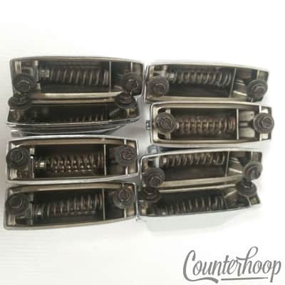 *Rogers 8x Beavertail Bass Drum Lugs Chrome Fullerton Vintage 60s-70s Powertone* image 3