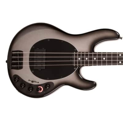 Ernie Ball Music Man StingRay 4 "DarkRay II", NEW COLOR Silverburst/ Ebony image 1