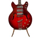 Harmony H-77 1960's Red Burst W/ Original Chipboard Case