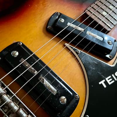 c.1968 Teisco V-2 Mosrite Style MIJ Vintage Guitars “Sunburst” image 5