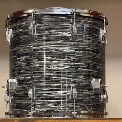 1966 Ludwig Oyster Black Pearl 16x16" Floor Tom image 11