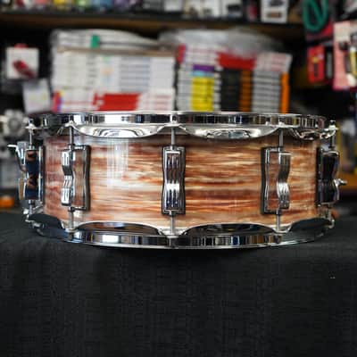 Ludwig USA Classic Maple LS-401-XXPO 100th Anniversary 1964 Jazz Festival Reissue 5x14 Snare Drum - Pre-Aged Pink Oyster Pearl image 2