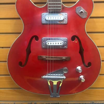 Crestwood Astral II 1970's Red Jack White Played one Made in Japan image 6