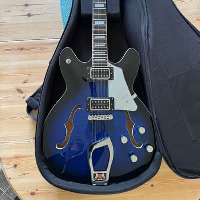 Hagstrom Super Viking – Semi Hollow, Dark Baltic Sea Blue – Excellent Condition image 13