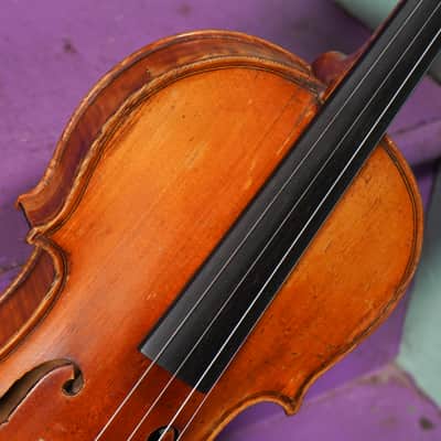 1920s German Highly-Figured Strad-Copy 4/4 Violin (VIDEO! Fresh Work, Ready) image 5