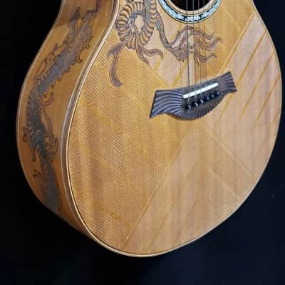 Acoustic Guitar Grand Concert, Handmade by Blueberry Dragon Motif image 11