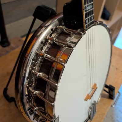 1930s Bacon Banjo Company B&D Tenor Banjo Unsure Of Model Custom Headstock Inlay Plays Excellent image 2