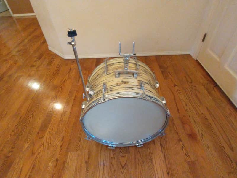 Pearl Vintage President 14 x 22 Bass Drum White Tiger Eye Finish All Original Japan Made! image 1