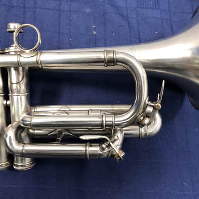 Vintage 1921 Frank Holton Clarke H-C Model Silver Bb Cornet with Original Case image 5