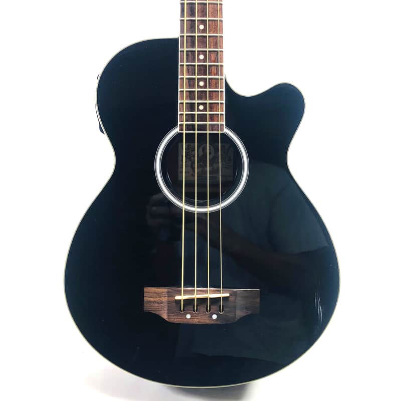 Oscar Schmidt OB100-B Acoustic/Electric Bass 2010s - Black image 1