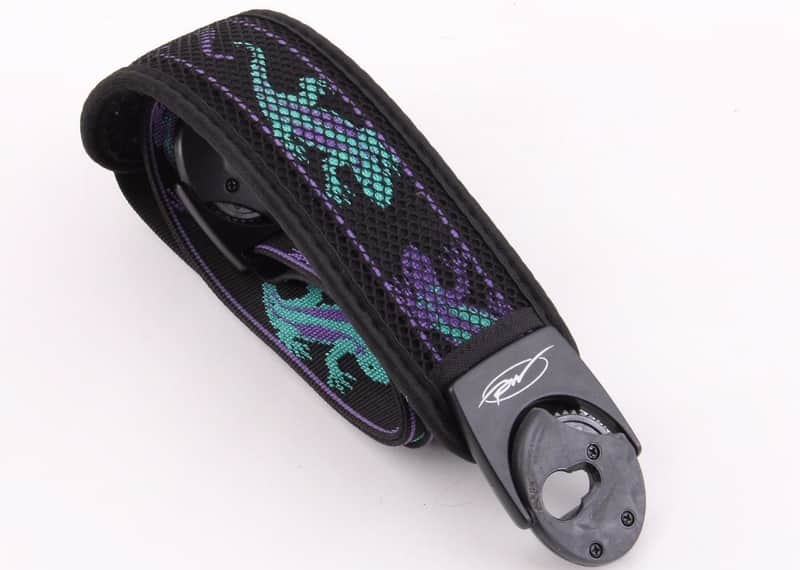 Planet Waves Purple and Green Gecko Guitar Strap OS-5509 image 1