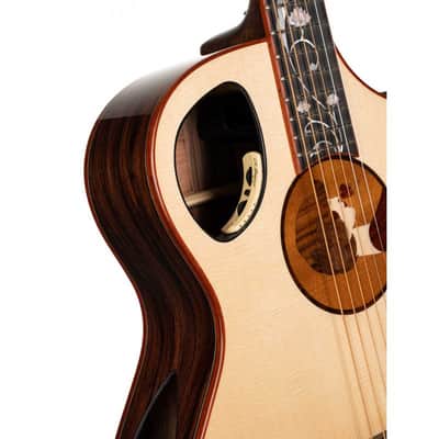 Cort ROSELYN Masterpiece Series Roselyn Redux OM Cutaway Body 5pcs Mahogany & Walnut Neck 6-String Acoustic-Electric Guitar w/Hard Case image 6